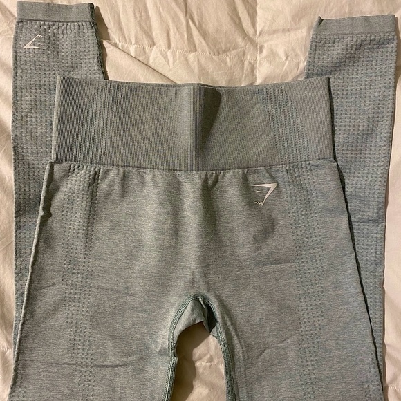 Gymshark Vital Seamless 1.0 Leggings - Light Green Marl - Size Small - Picture 5 of 5